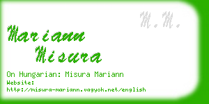 mariann misura business card